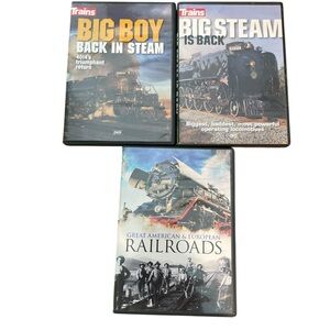 Trains 3 DVD Collection Big Boy, Big Steam is Back, Great Am & EU Railroads